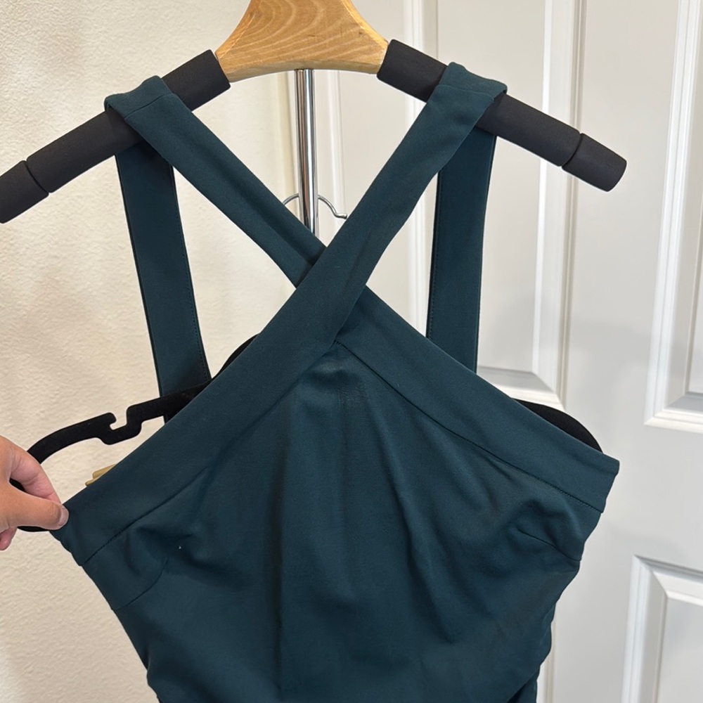 Elegant Teal Sleeveless Dress